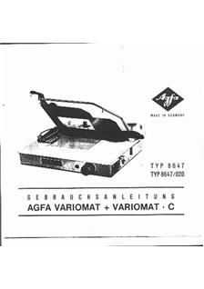 Agfa Variomat-C manual. Camera Instructions.